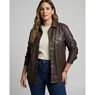 Blusa Sobrecamisa Eco Cuero 3