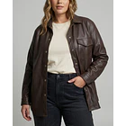 Blusa Sobrecamisa Eco Cuero 5