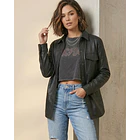Blusa Sobrecamisa Eco Cuero 2