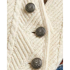 Chaleco Tejido Gilet Crudo con Botones Vintage 3