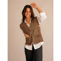 Chaleco Gilet Lanilla Estilo Tweed
