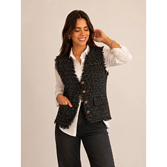 Chaleco Gilet Lanilla Estilo Tweed
