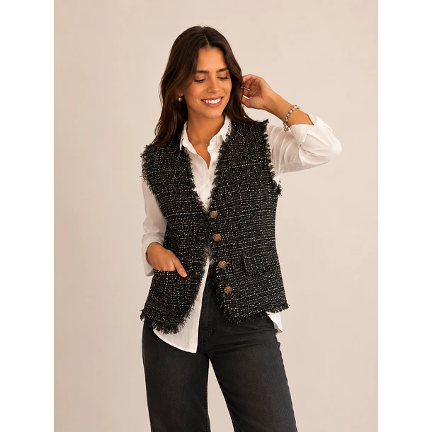 Chaleco Gilet Lanilla Estilo Tweed 1