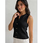 Polera Gilet Tejida de Lanilla Sin Mangas 3