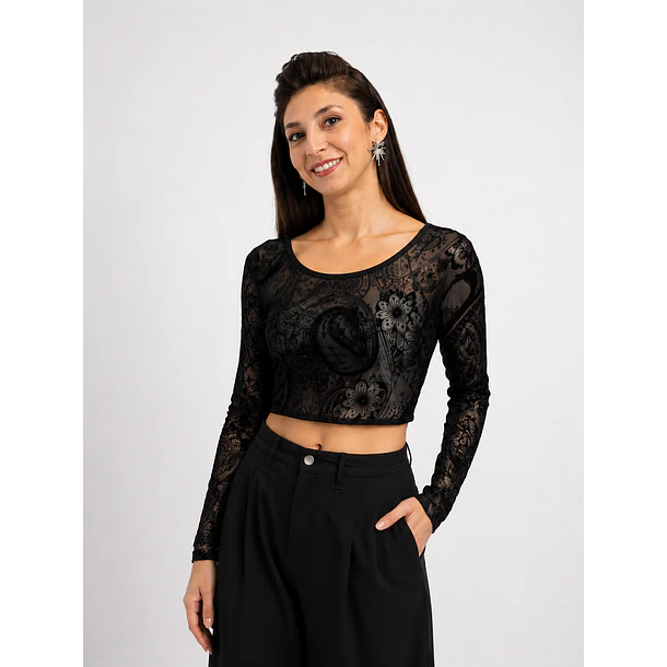 Polera Top Terciopelo Aura 1