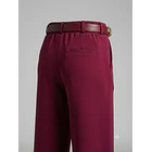 Pantalón Forrado Sastrero Mujer Tiro Alto con Cinturón 4