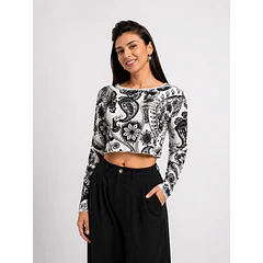 Polera Top Terciopelo Aura