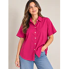 Blusa Oversize de Botones con Cuello Camisero 3
