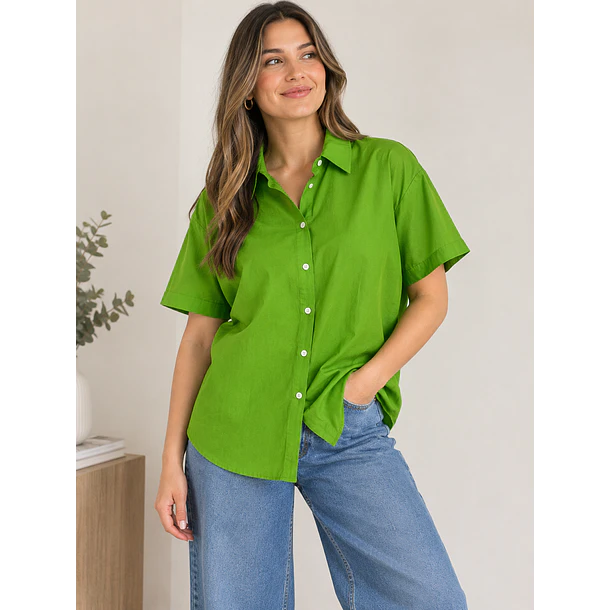 Blusa Oversize de Botones con Cuello Camisero 4