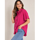 Blusa Oversize de Botones con Cuello Camisero 2