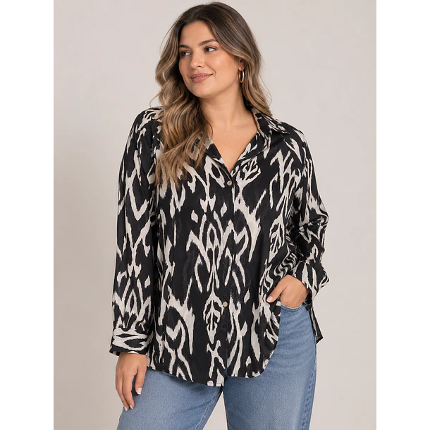 Blusa Firenze Estampada de Viscosa Italiana 2