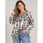 Blusa Firenze Estampada de Viscosa Italiana 1