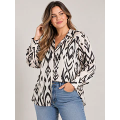 Blusa Firenze Estampada de Viscosa Italiana