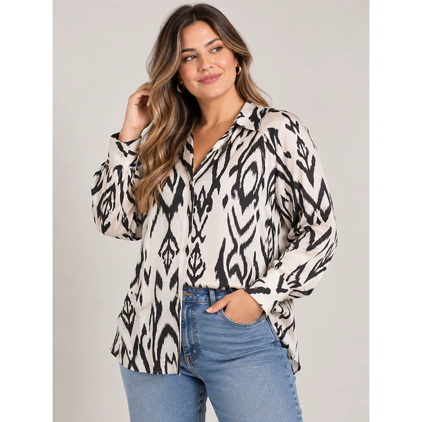 Blusa Firenze Estampada de Viscosa Italiana 1
