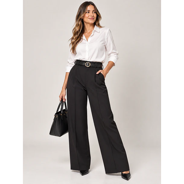 Pantalón Sastrero de Mujer con Cinturón Ninef 1