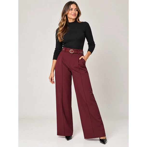 Pantalón Sastrero de Mujer con Cinturón Ninef 4