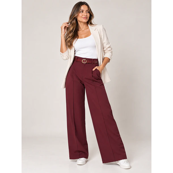 Pantalón Sastrero de Mujer con Cinturón Ninef 5