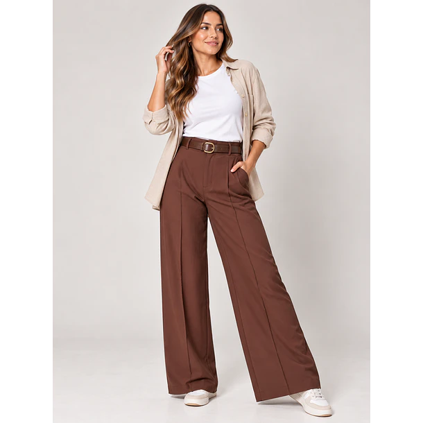 Pantalón Sastrero de Mujer con Cinturón Ninef 3