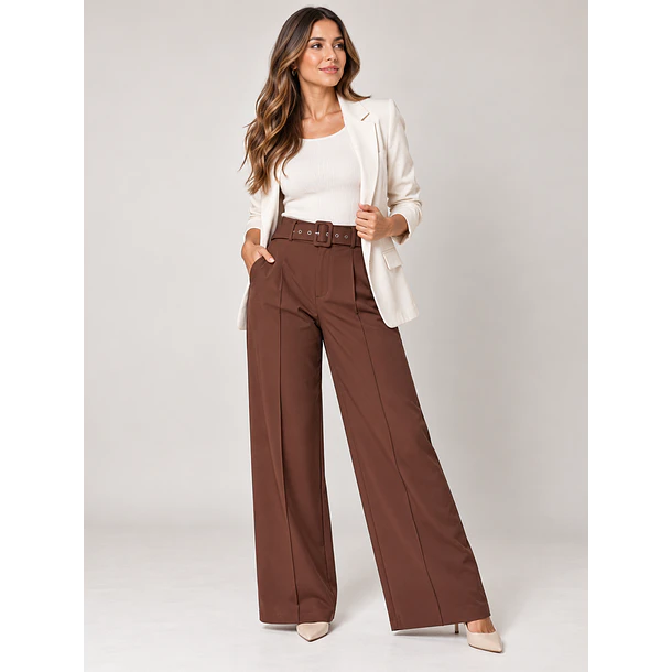 Pantalón Sastrero de Mujer con Cinturón Nine5 6
