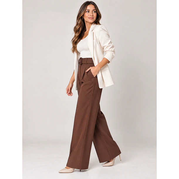 Pantalón Sastrero de Mujer con Cinturón Nine5 3