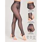 Panty Efecto Piel con Talonera – Negra Tiro Alto 3