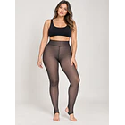 Panty Efecto Piel con Talonera – Negra Tiro Alto 2