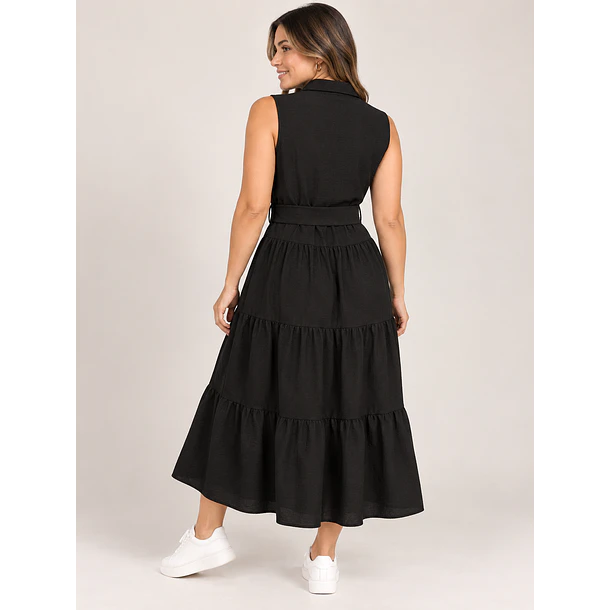 Vestido Camisero Largo con Cinturón 3