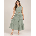 Vestido Camisero Largo con Cinturón 4