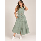 Vestido Camisero Largo con Cinturón 5
