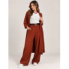 Conjunto Mujer Palazzo + Tapado y Cinturón 1