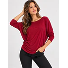 Polera Mujer Manga Murciélago 3/4 1