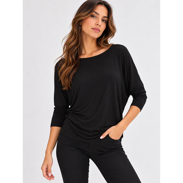 Polera Mujer Manga Murciélago 3/4 6