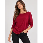 Polera Mujer Manga Murciélago 3/4 5