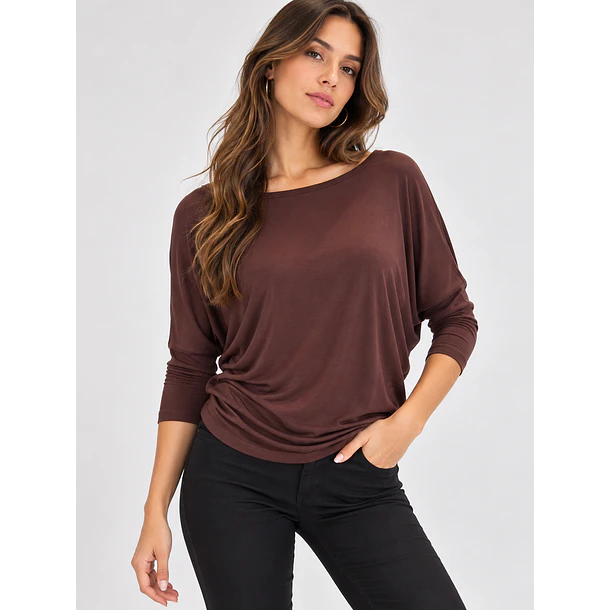 Polera Mujer Manga Murciélago 3/4 4