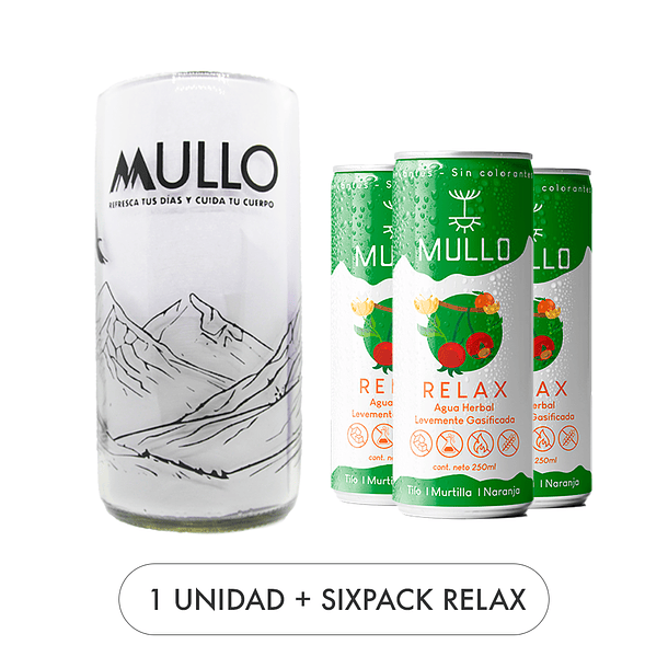 Six Pack Mullo Relax + Vaso Ecológico 1