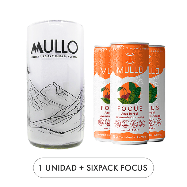 Six Pack Mullo Focus + Vaso Ecológico 1