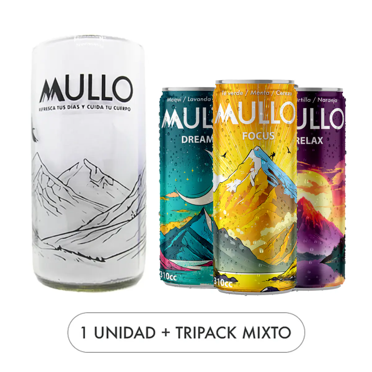 Pack 3 Mullo Mixto + Vaso Ecológico
