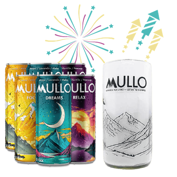 Pack Año Nuevo Amigos: 6 Mullo Mixto + 1 Vaso Eco 🎉 