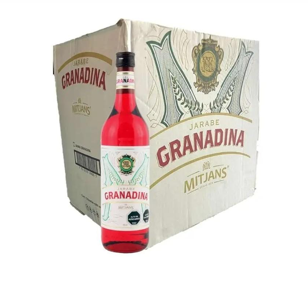 JARABE GRANADINA MARCA MITJANS POR CAJA DE 12 UNIDADES  1