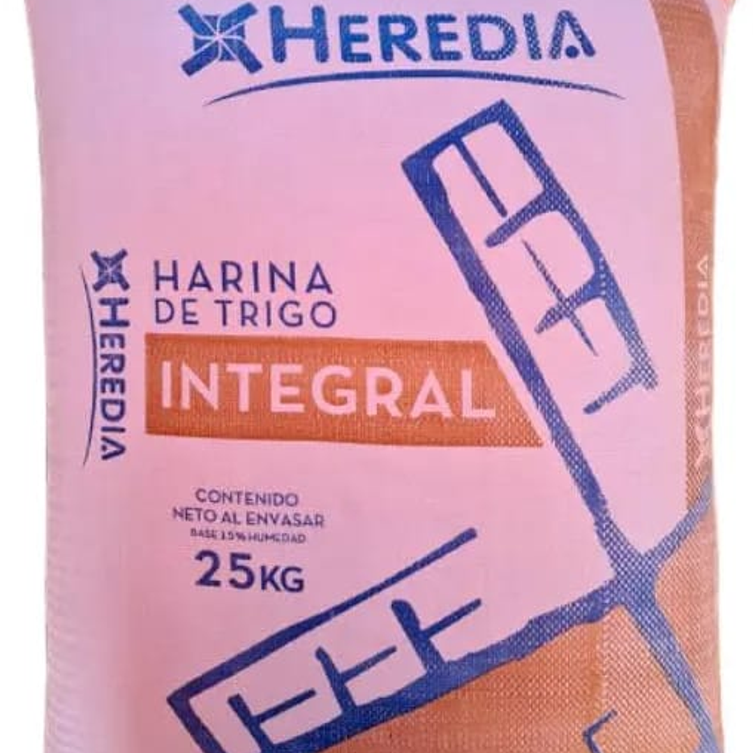 Harina heredia integral de 25 kilos  1