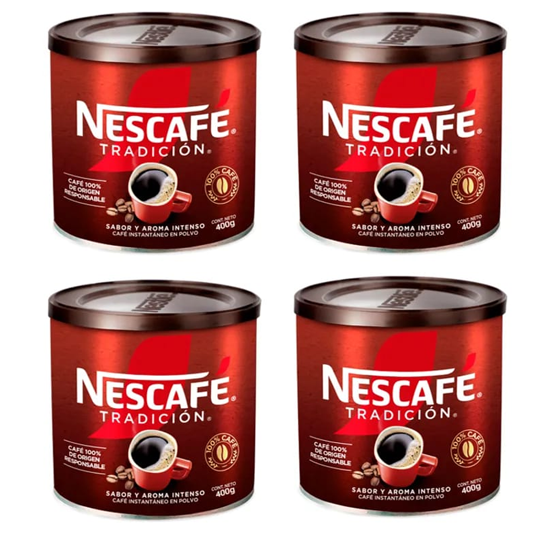 NESCAFE TRADICION 400grs x 4 unidades  1
