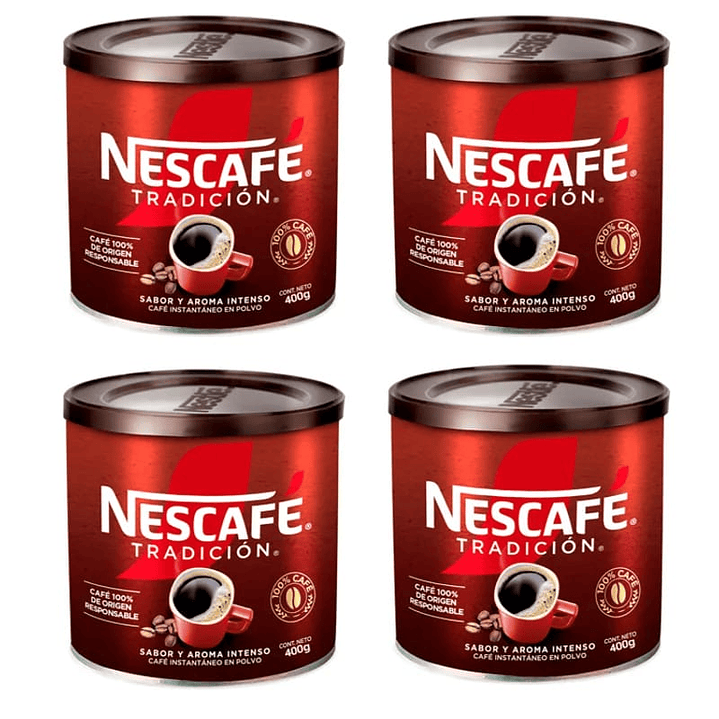 NESCAFE TRADICION 400grs x 4 unidades  1