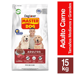 Dog lover MÁSTER DOG Adultos sabor carne 