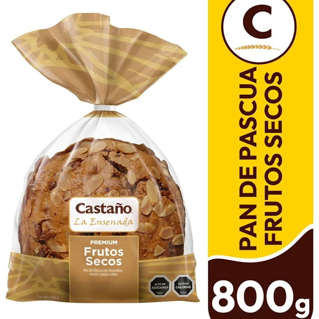 Pan de pascua castaño frutos secos 800g  1