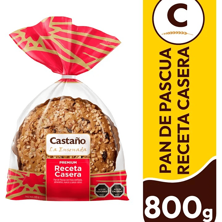 Pan de pascua castaño receta Casera 800g  1
