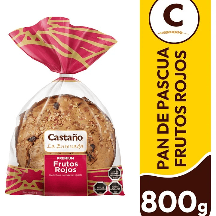 Pan de pascua castaño frutos rojos 800g  1