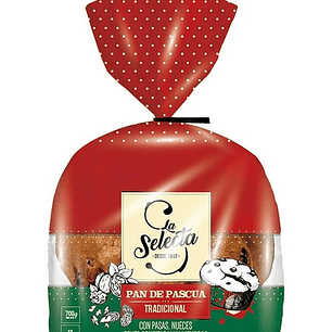 Pan de pascua la Selecta  tradición con pasas nueces fruta confitada y almendras 700g 