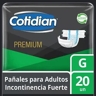 Pañales para adultos Incontinencia fuerte cotidian premium G  DE 20  UNIDADES 