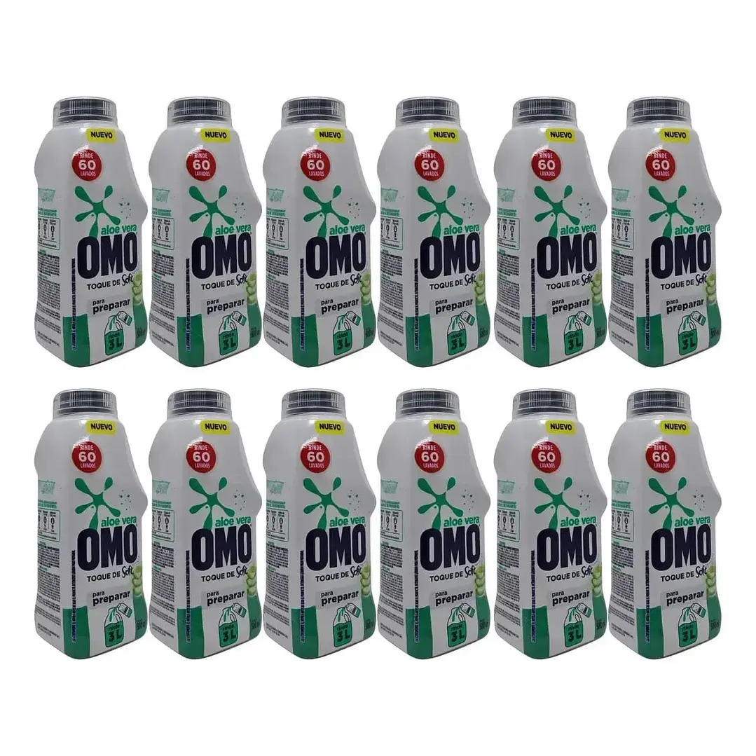 Detergente Omo Aloe Vera Caja X 12 Liquido Para Diluir 500ml 1