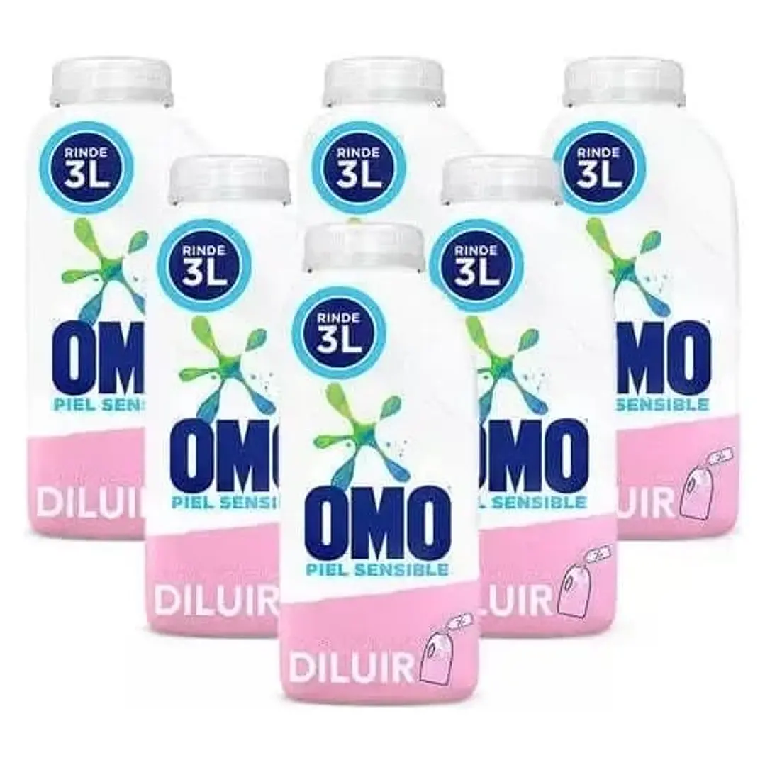 Omo Detergente Liquido Piel Sensible Para Diluir 6 X 500 ml 1